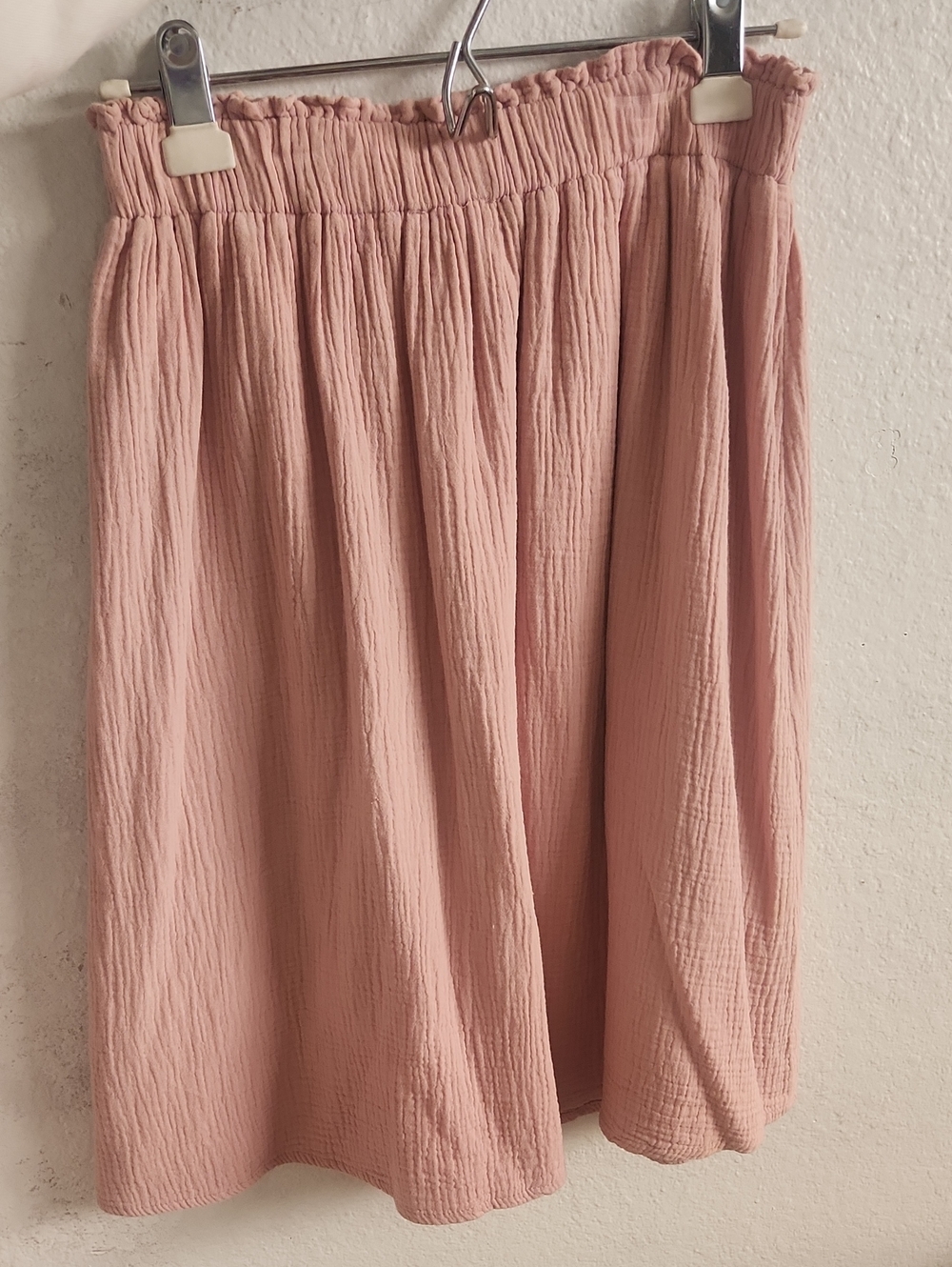 Naya Dusty Pink Textured A-Line Skirt